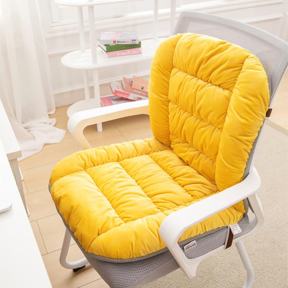 Desk Chair Cushion Office Chair Cushion Seat Cushion with Back Support Integrated Pad with Fixed Band for Sedentary Individuals