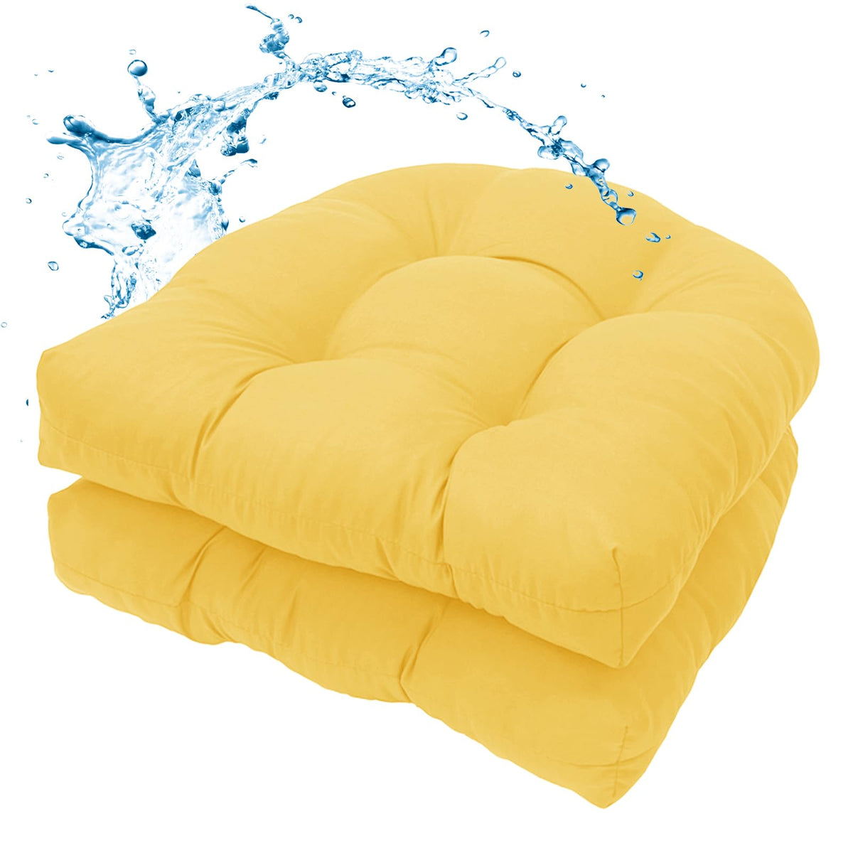 MTMR 2Pcs Outdoor Chair Cushions, Patio Furniture Seat Pads, Waterproof