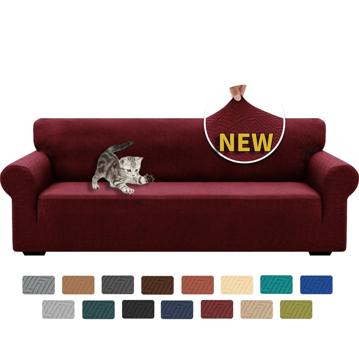 XINEAGE Stretch Jacquard Sofa Cover, Non Slip Sofa Slipcover for Dog