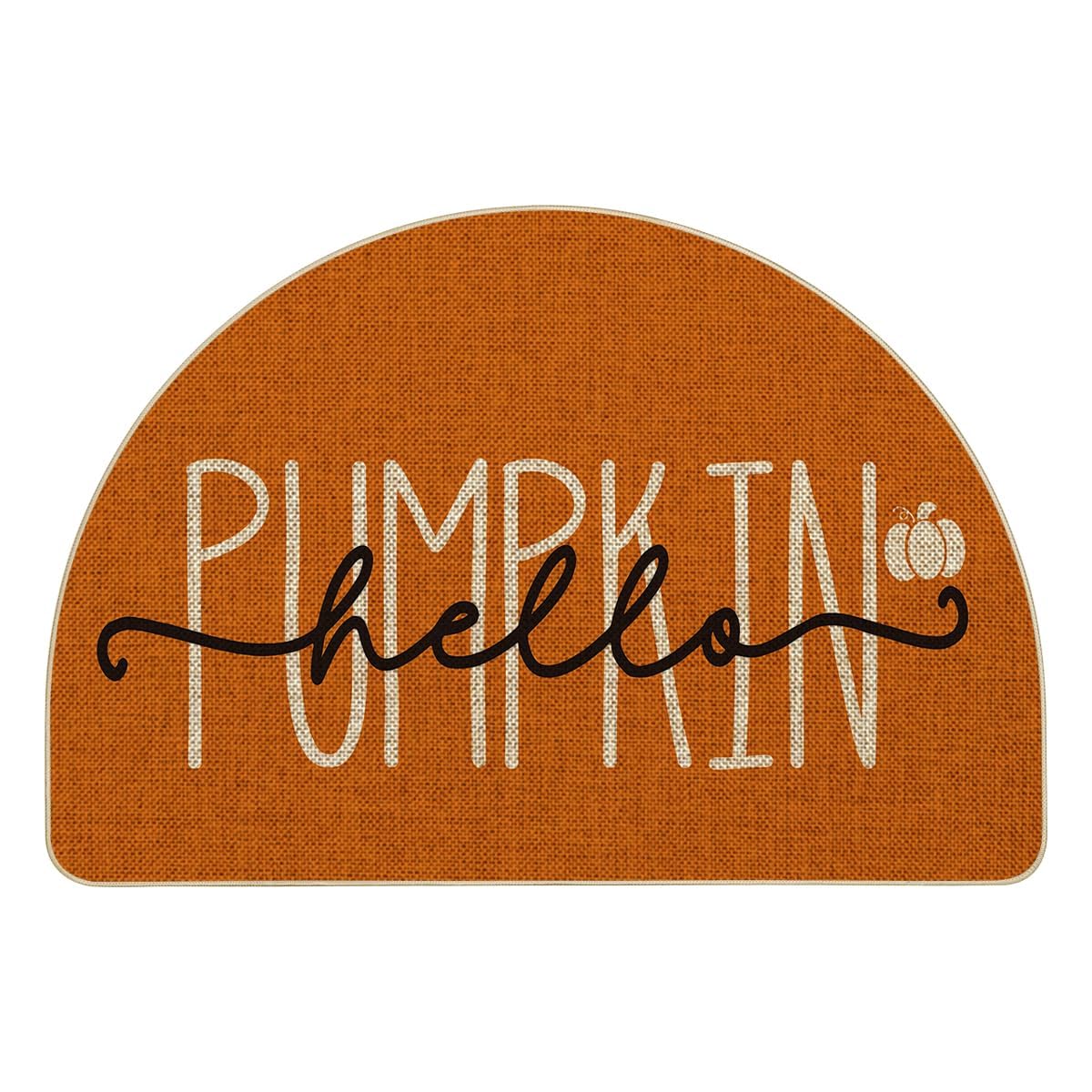 Artoid Mode Orange Hello Pumpkin Fall Doormat 17x29 Inch