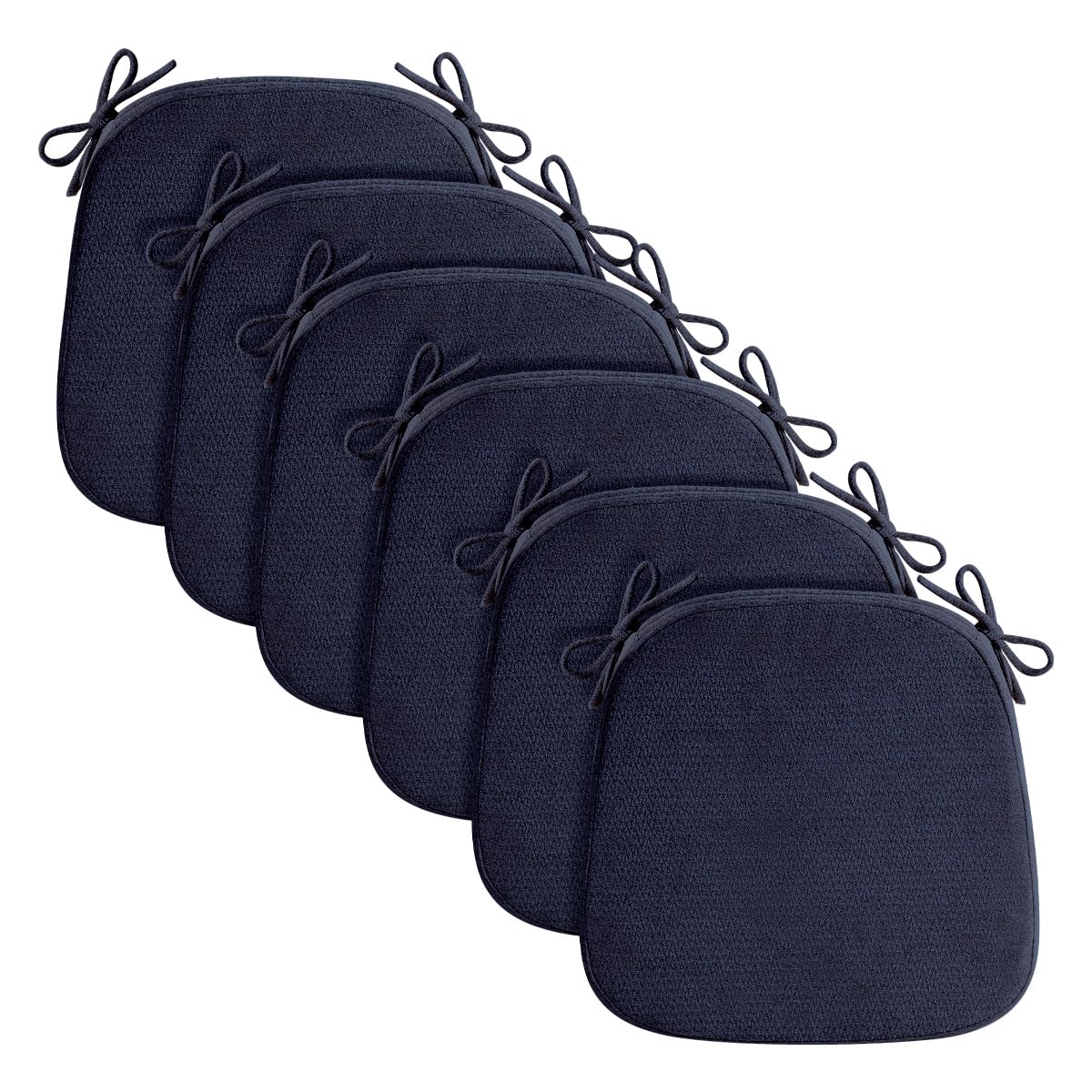 Chair Cushions for Dining Chairs, Washable Chair Pads, Brown, 4 Pack