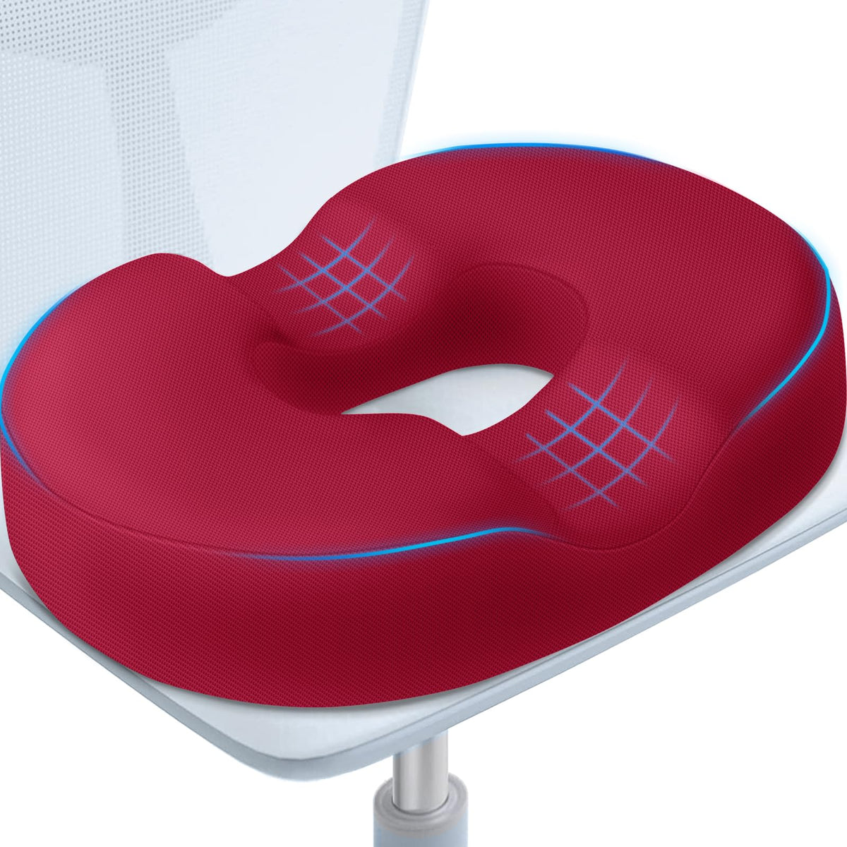 BlissTrends Donut Pillow Seat Cushion, Memory Foam Lifting Cushions(Black)