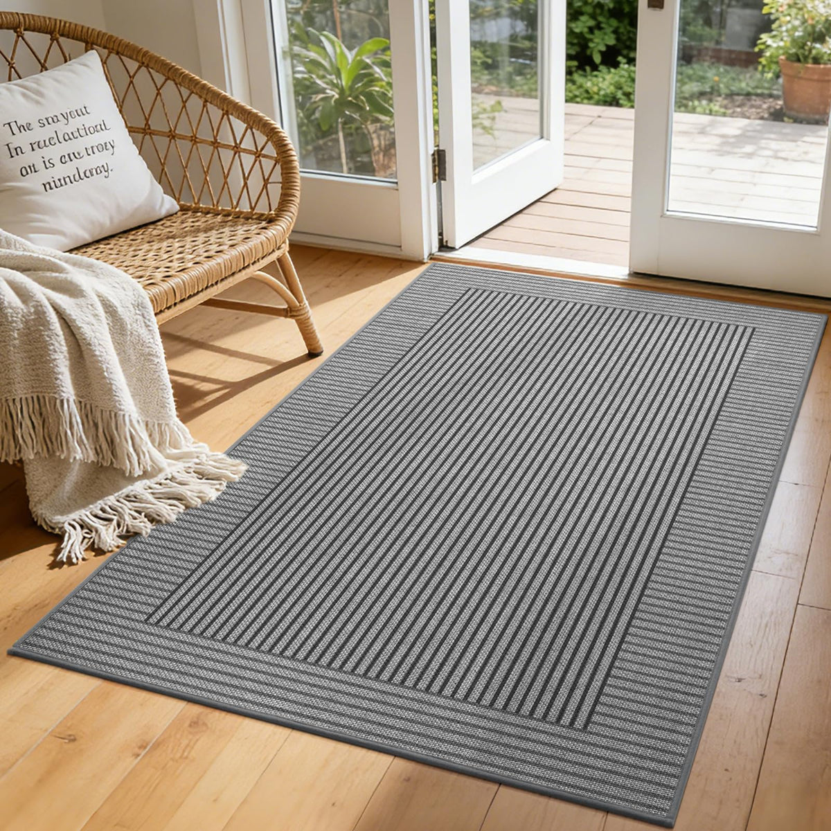 Door Mat Indoor Entrance Front Entry Mats,17''x30'',Brown