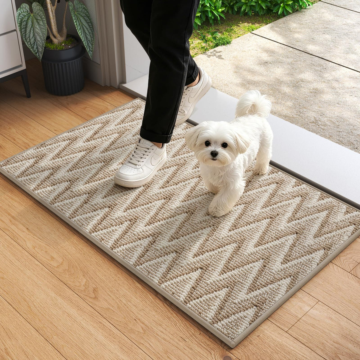 YDKGL Front Door Mat Indoor Entrance Non Slip Entry Doormat Gray 17"x30"