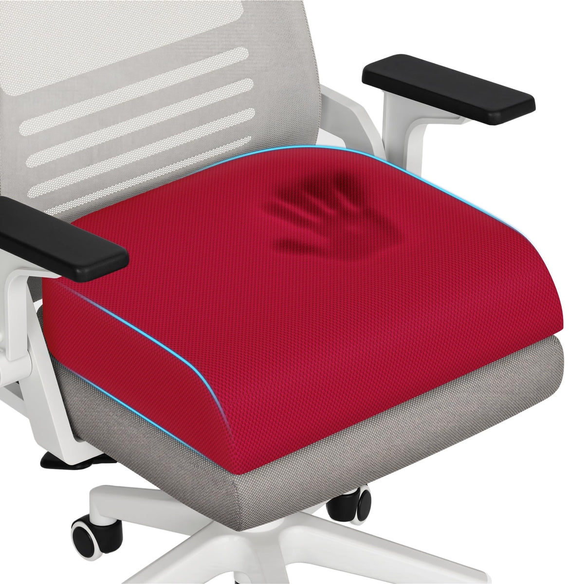 TranquilRelax Memory Foam Seat Cushion for Office Chair, 3-Inch, Black