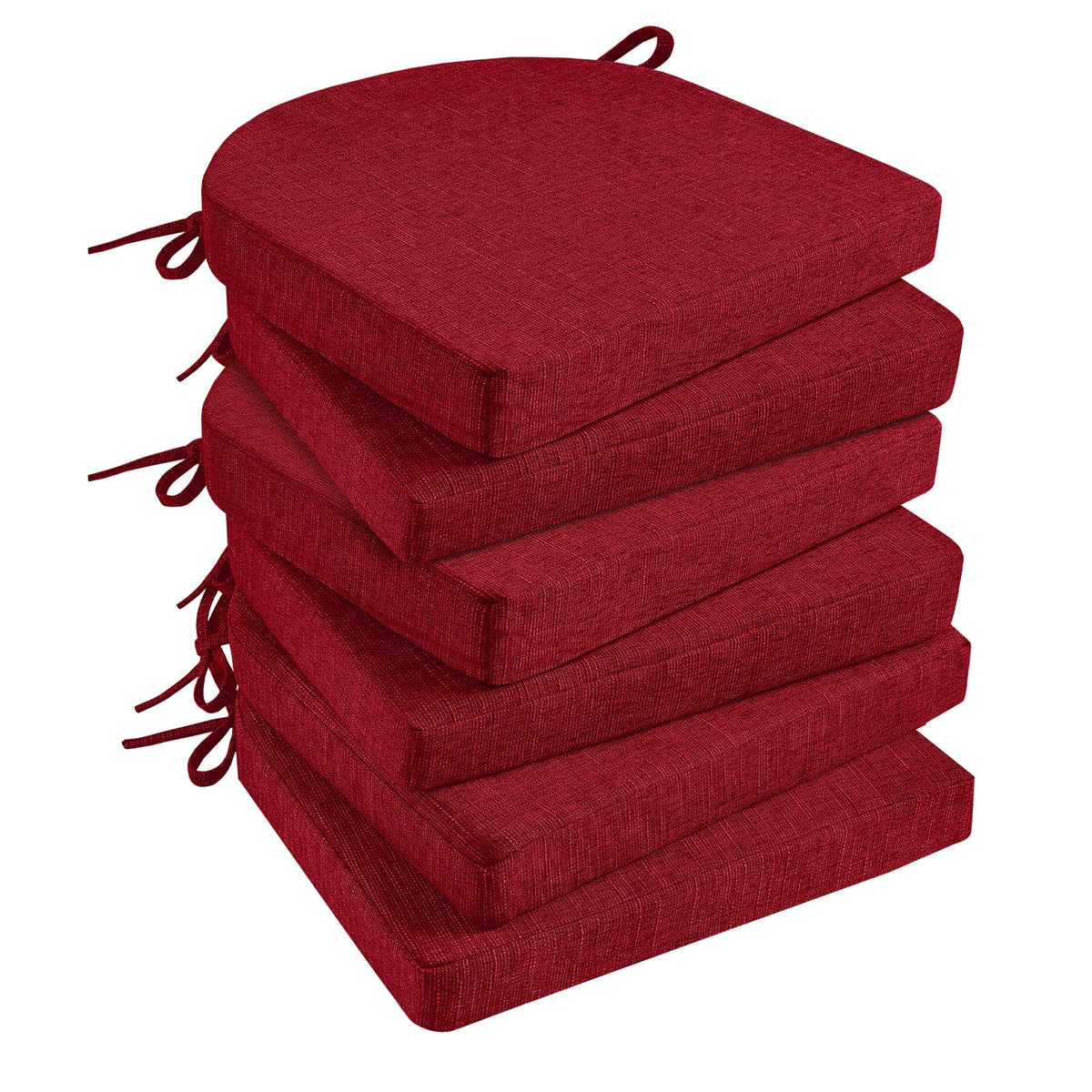 Basic Beyond Chair Cushions for Dining Chairs 4 Pack, Kitchen Chair Cushions with Ties and Non Slip Backing, 16 x 16 inches Chair Pads for Dining Chairs (Black)