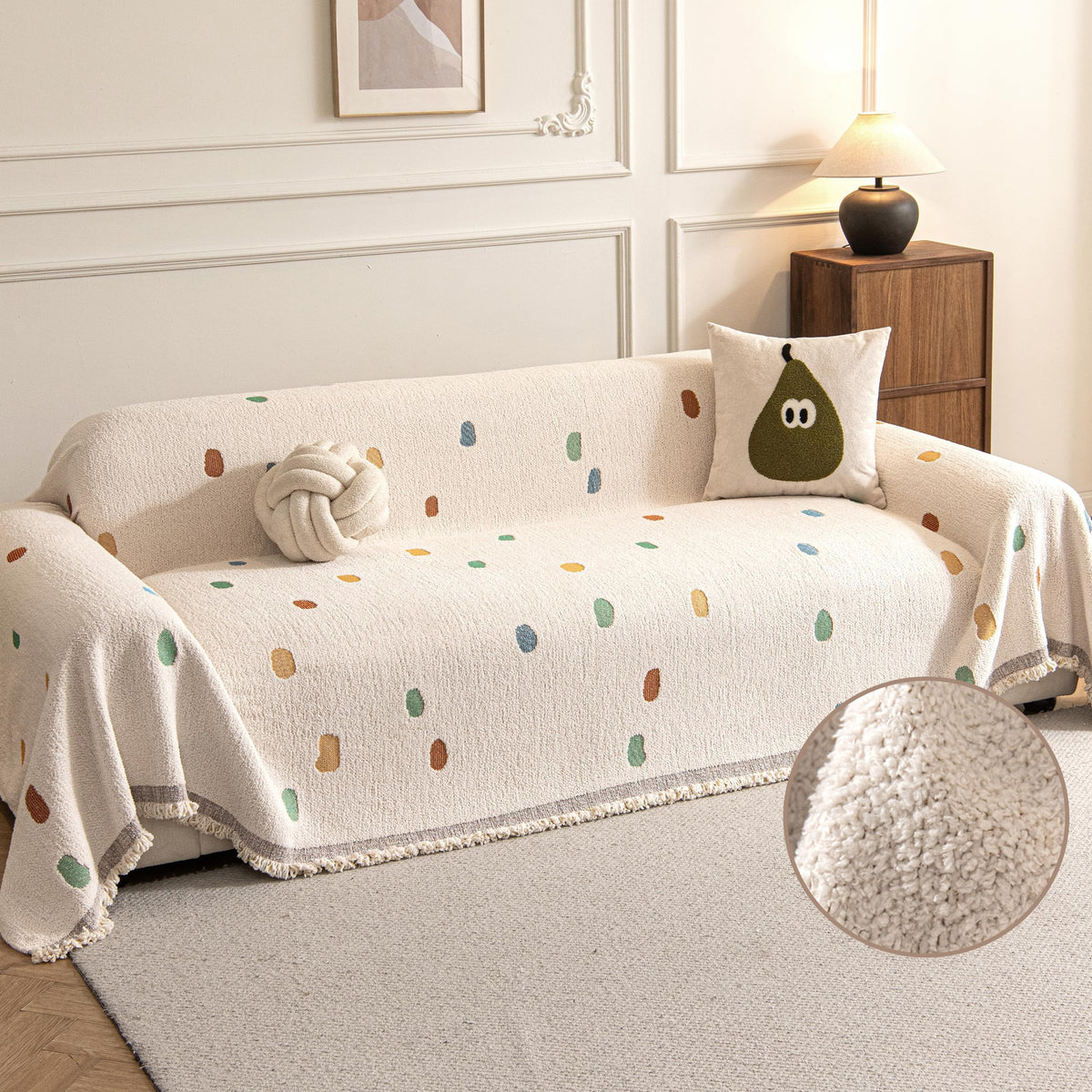 Couch Cover for Sofa, Boho Sofa Covers Washable 3 Cushion for Dogs