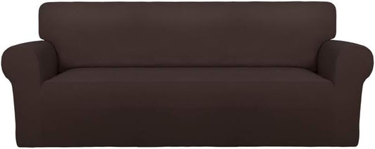 PureFit Stretch Couch Covers for Sofa Large Sofa Slipcovers Chocolate