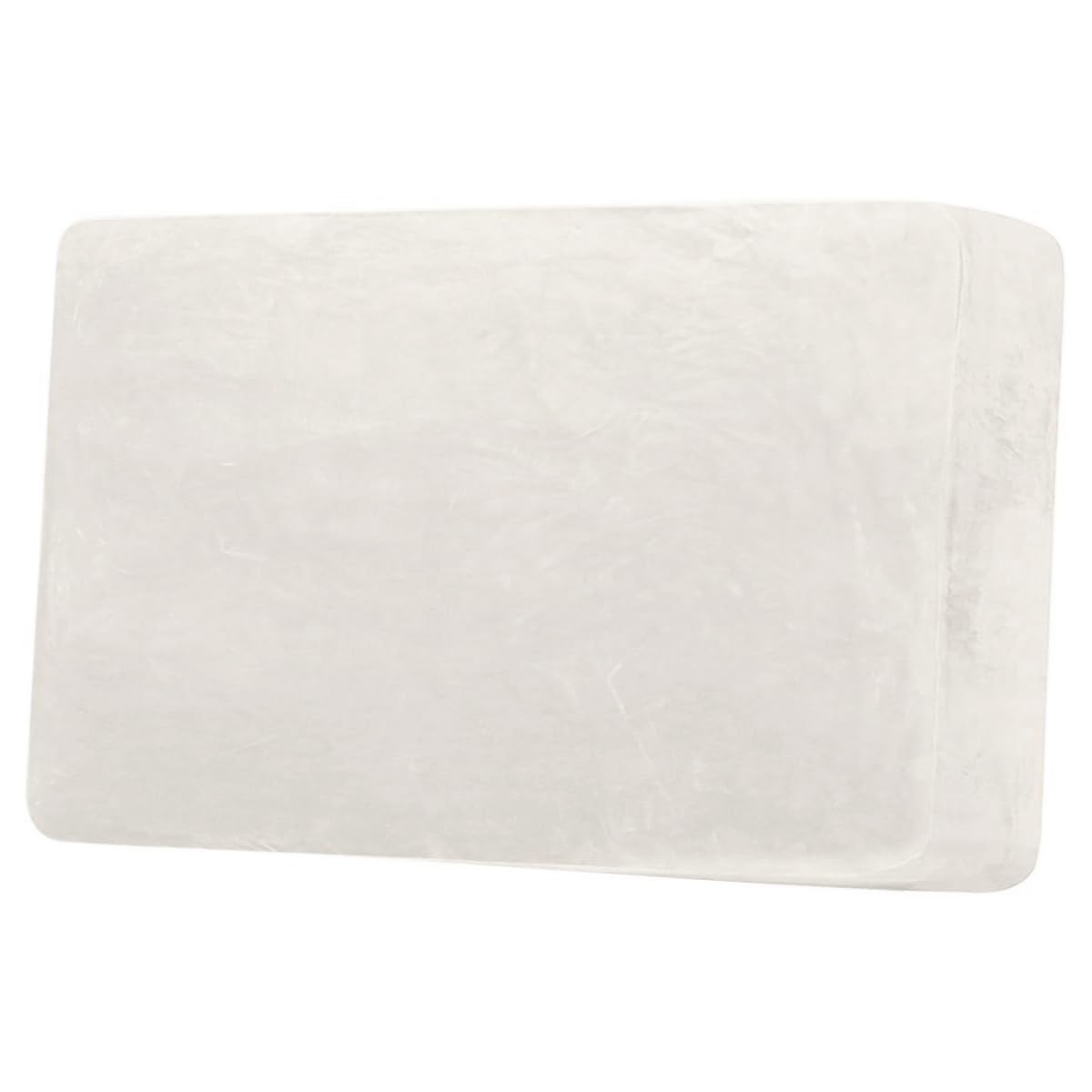 H.VERSAILTEX Velvet Stretch Couch Cushion Cover Plush Cushion Slipcover for Chair Loveseat Sofa Cushion Furniture Protector Seat Cushion Sofa Cover (2 Piece Large Sofa Cushion Covers, Ivory)