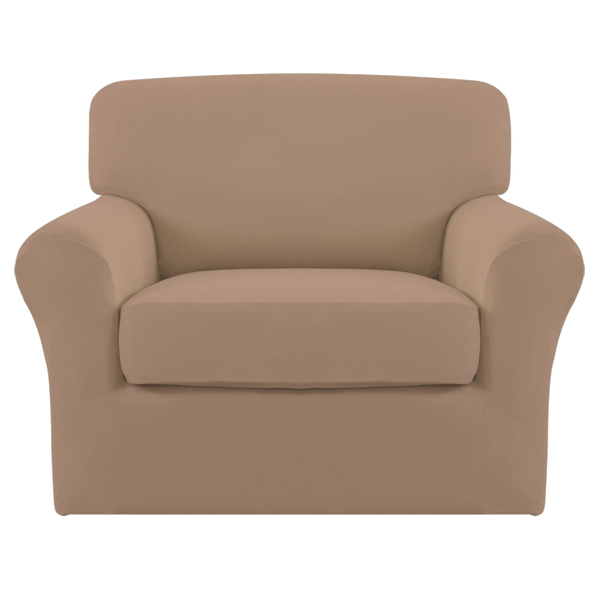 Easy-Going 4 Pieces Stretch Sofa Cover for 3 Cushion Couch Washable