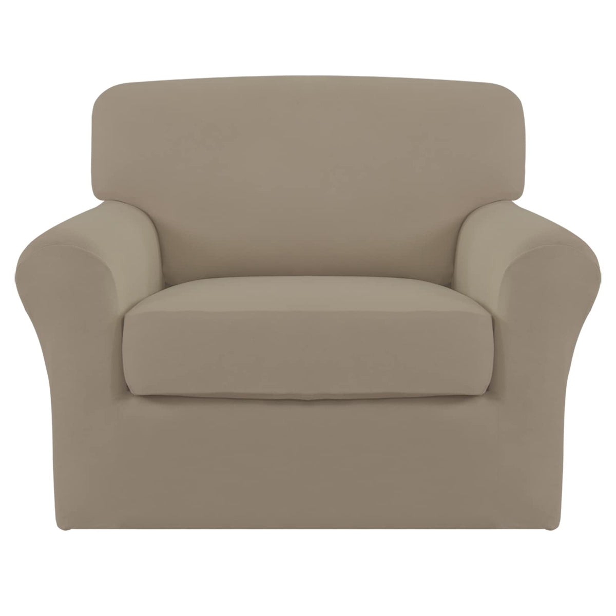 Easy-Going 4 Pieces Stretch Sofa Cover for 3 Cushion Couch Washable