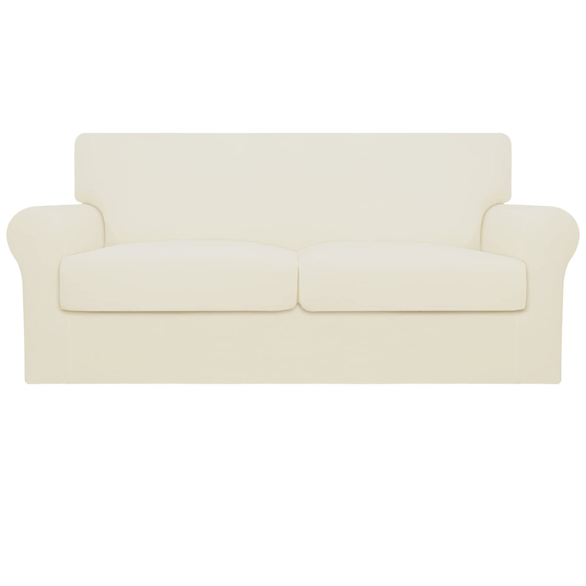 Easy-Going 4 Pieces Stretch Sofa Cover for 3 Cushion Couch Washable