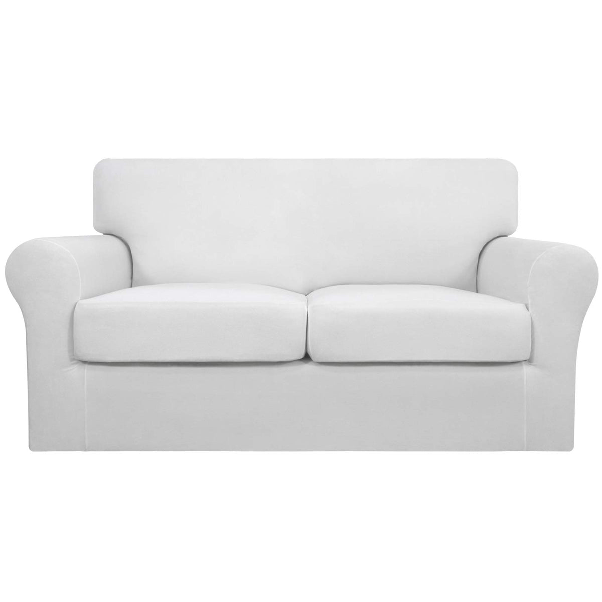 Easy-Going 4 Pieces Stretch Sofa Cover for 3 Cushion Couch Washable