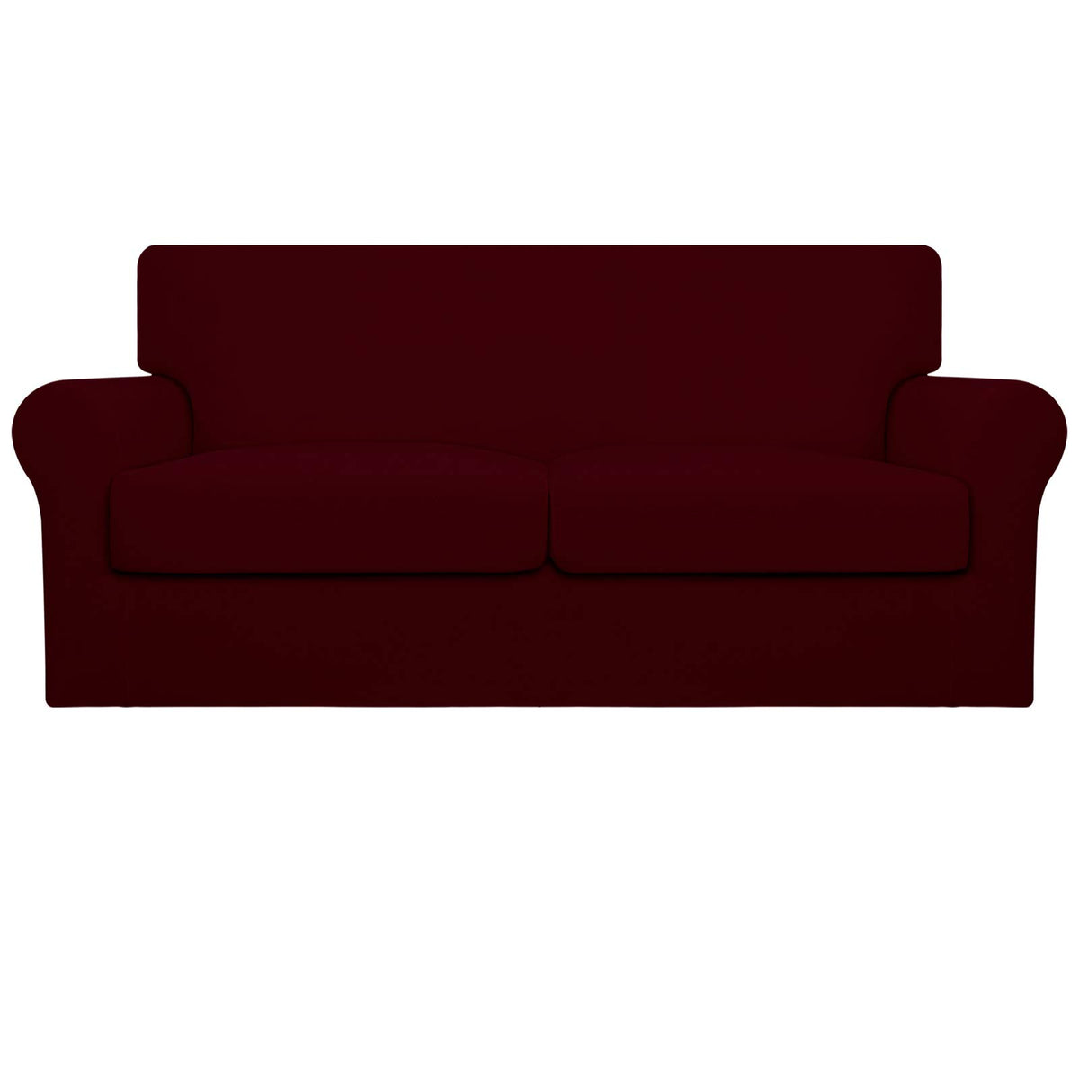 Easy-Going 4 Pieces Stretch Sofa Cover for 3 Cushion Couch Washable