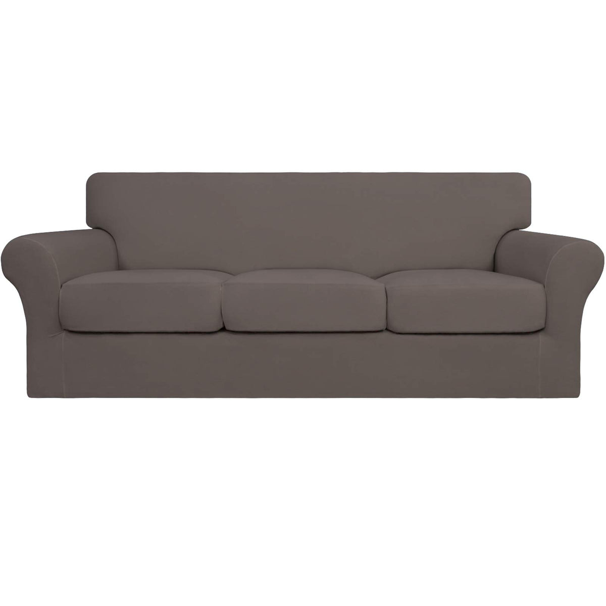 Easy-Going 4 Pieces Stretch Sofa Cover for 3 Cushion Couch Washable