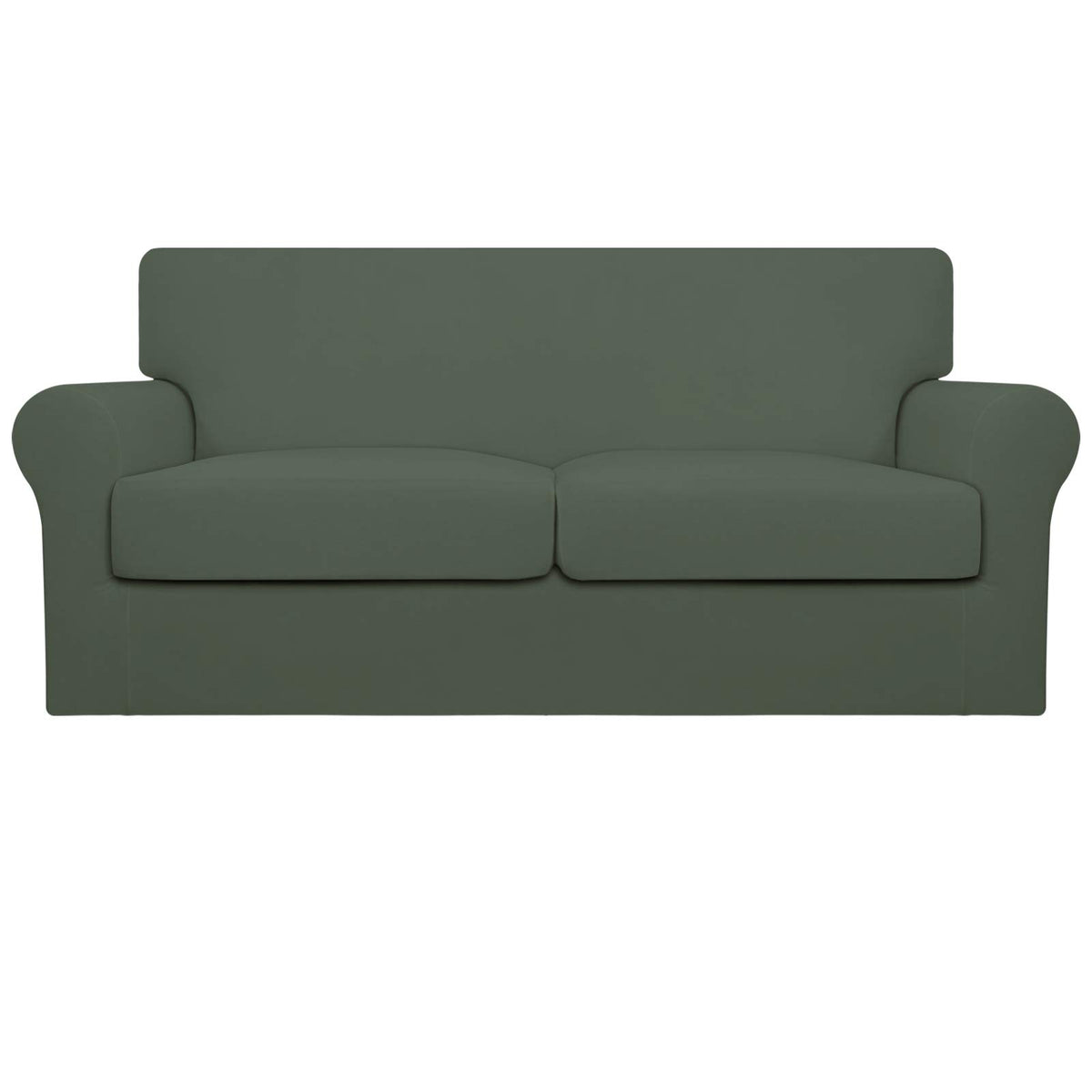 Easy-Going 4 Pieces Stretch Sofa Cover for 3 Cushion Couch Washable
