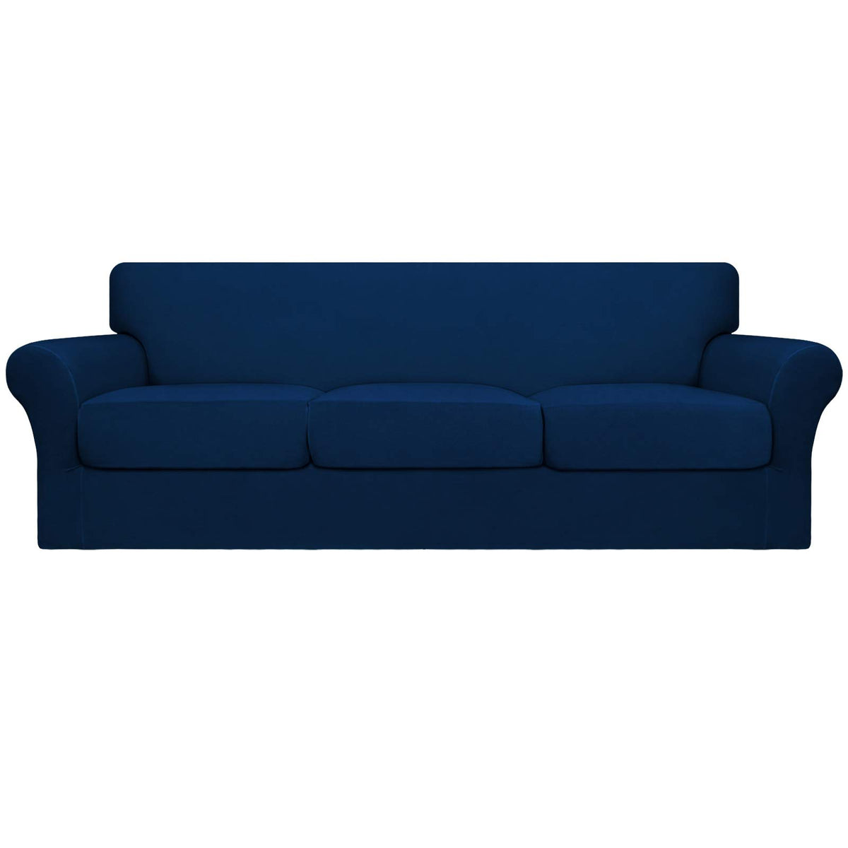 Easy-Going 4 Pieces Stretch Sofa Cover for 3 Cushion Couch Washable