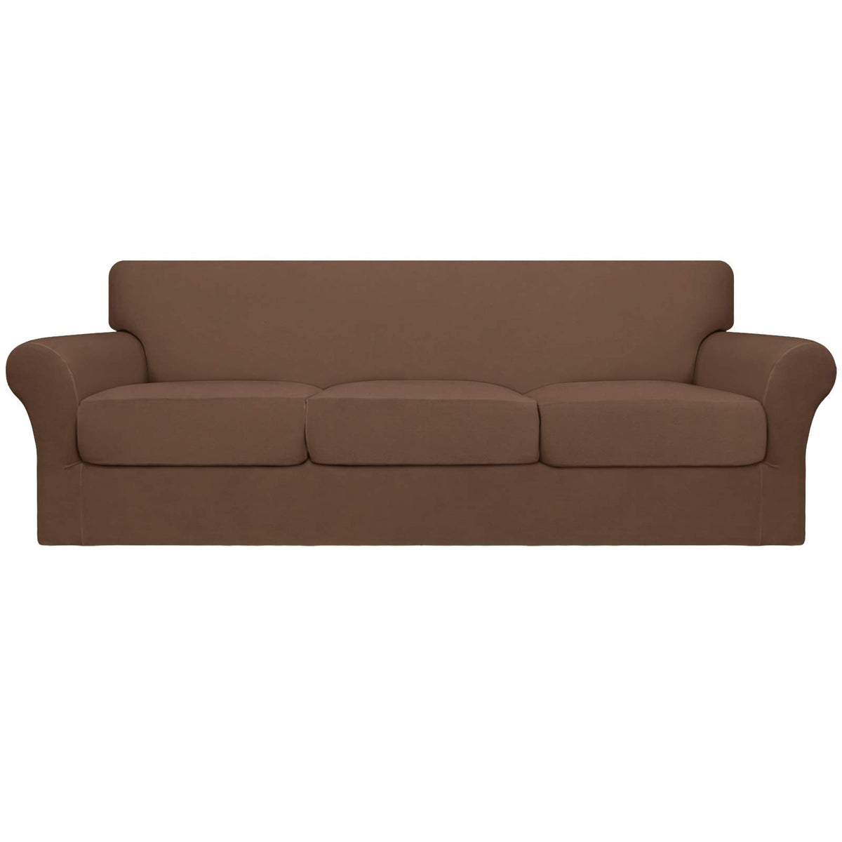Easy-Going 4 Pieces Stretch Sofa Cover for 3 Cushion Couch Washable
