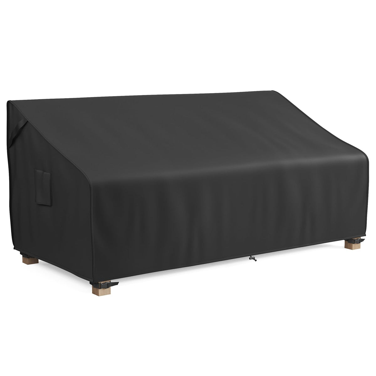 MR. COVER 3-Seater Outdoor Couch Cover Waterproof, 80 Inch Patio Furniture Cover for Sofa, Heavy Duty Polyester & Double-Stitched Seams, Classic Black