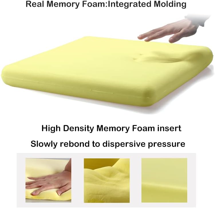 Sigmat Recliner Seat Cushion Memory Foam 20x20x3 in Coffee