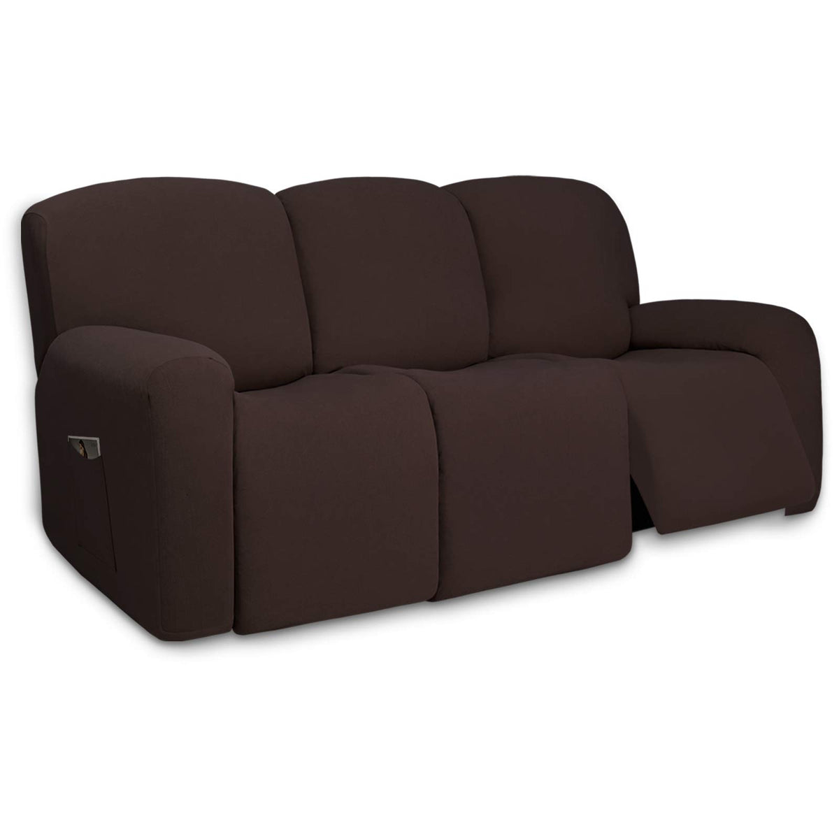 PureFit Stretch Couch Covers for Sofa Large Sofa Slipcovers Chocolate