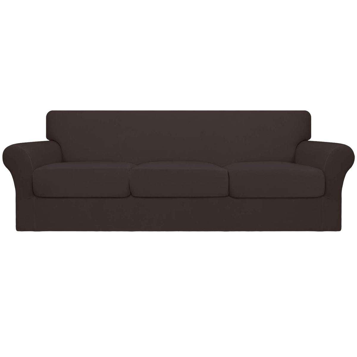Easy-Going 4 Pieces Stretch Sofa Cover for 3 Cushion Couch Washable
