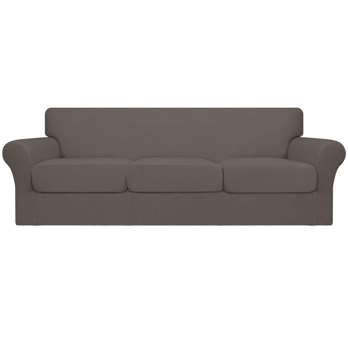 Easy-Going 4 Pieces Stretch Sofa Cover for 3 Cushion Couch Washable