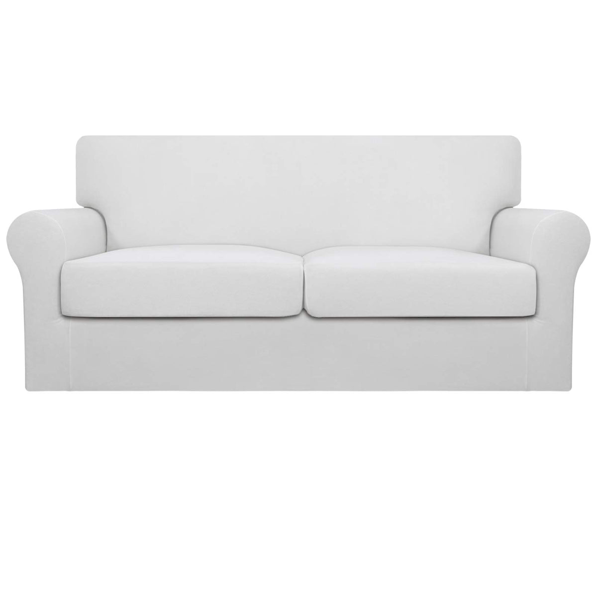 Easy-Going 4 Pieces Stretch Sofa Cover for 3 Cushion Couch Washable