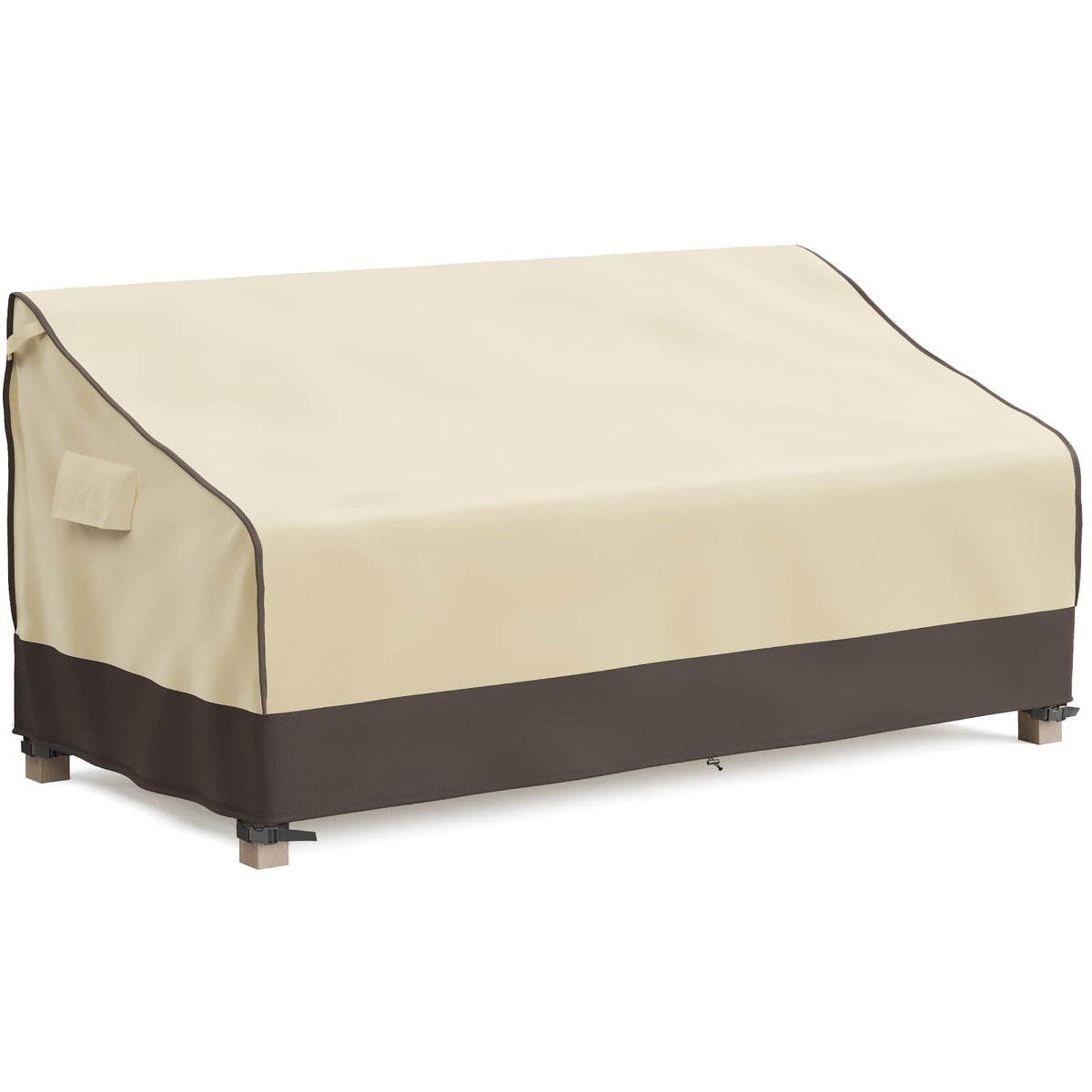 MR. COVER 3-Seater Outdoor Couch Cover Waterproof, 80 Inch Patio Furniture Cover for Sofa, Heavy Duty Polyester & Double-Stitched Seams, Classic Black