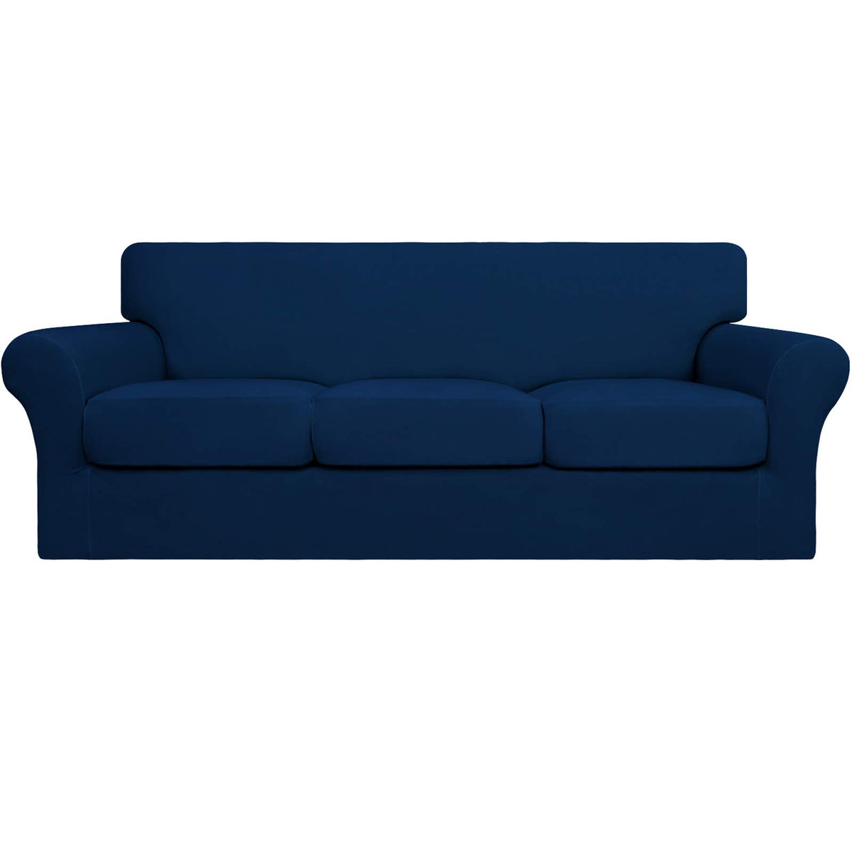 Easy-Going 4 Pieces Stretch Sofa Cover for 3 Cushion Couch Washable