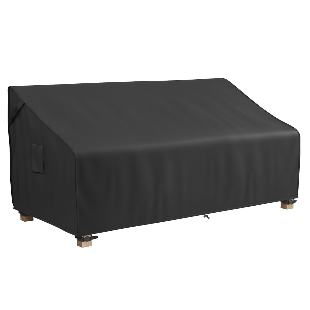 MR. COVER 3-Seater Outdoor Couch Cover Waterproof, 80 Inch Patio Furniture Cover for Sofa, Heavy Duty Polyester & Double-Stitched Seams, Classic Black