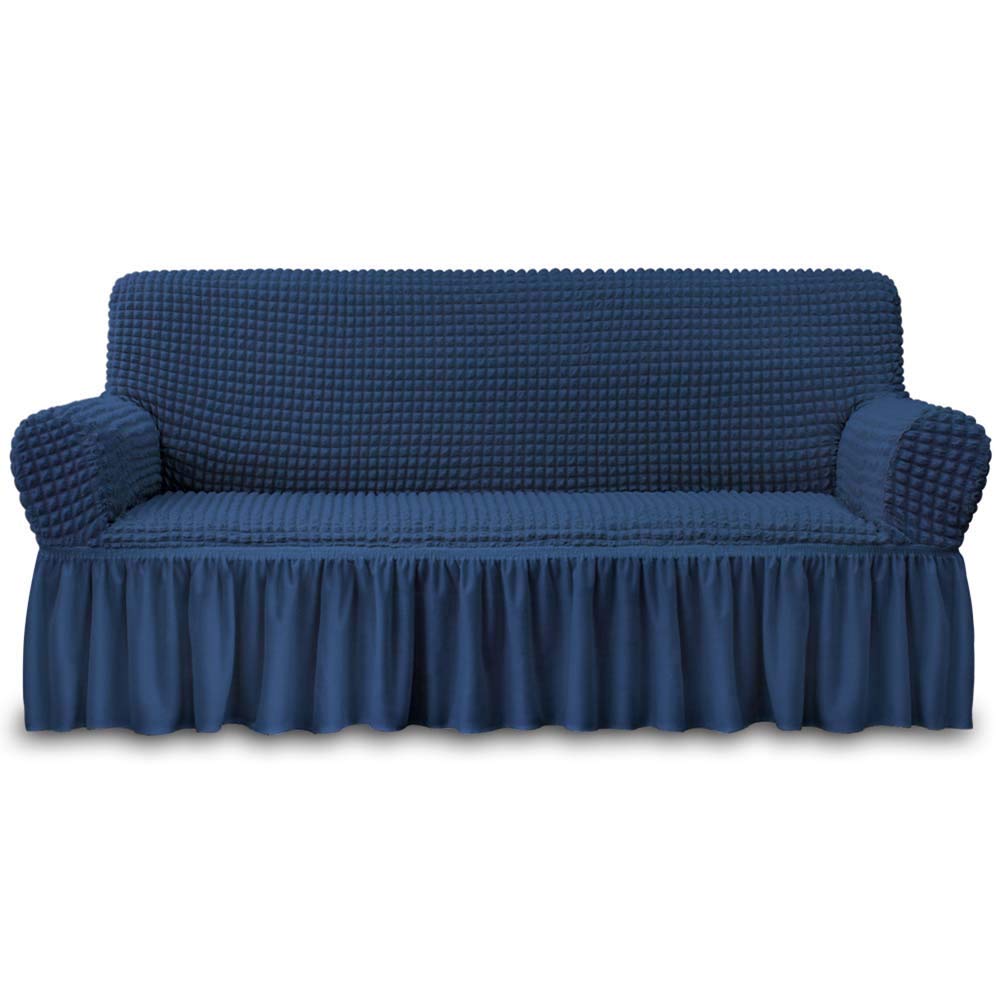 NICEEC Sofa Cover Wine Red Couch Cover Stretch Sofa Slipcovers with Skirt