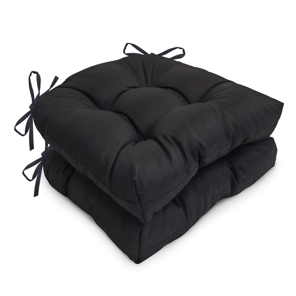 2 Pack Waterproof Outdoor Thick Tufted Chair Cushions,Peacock