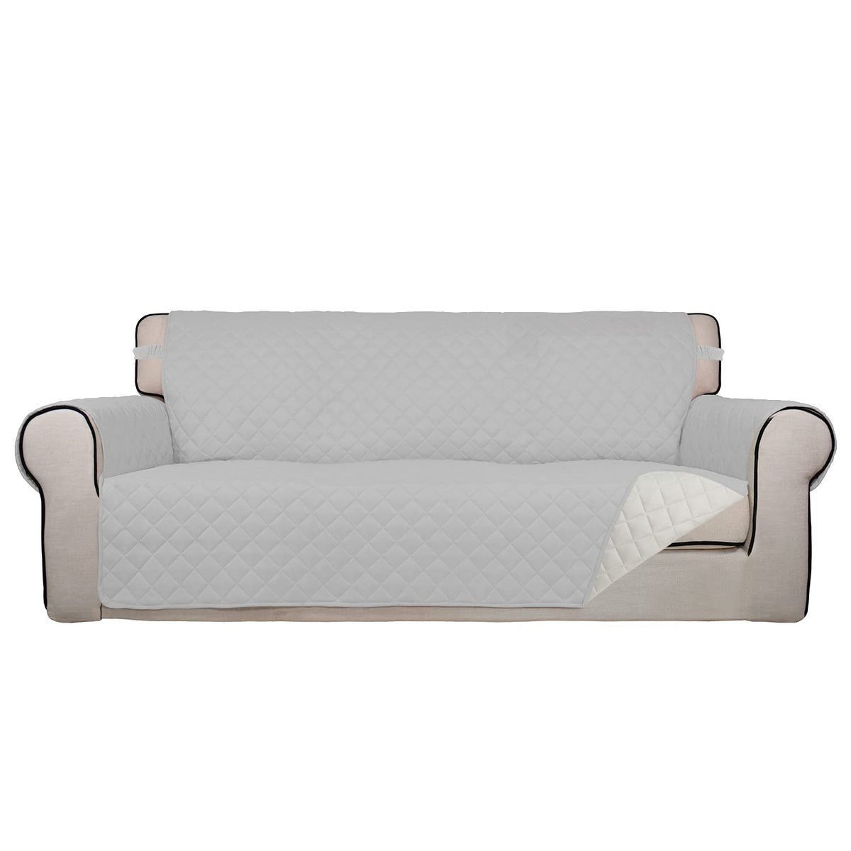 PureFit Reversible Quilted Sofa Cover Dog Couch Covers for Sofa, 66 in