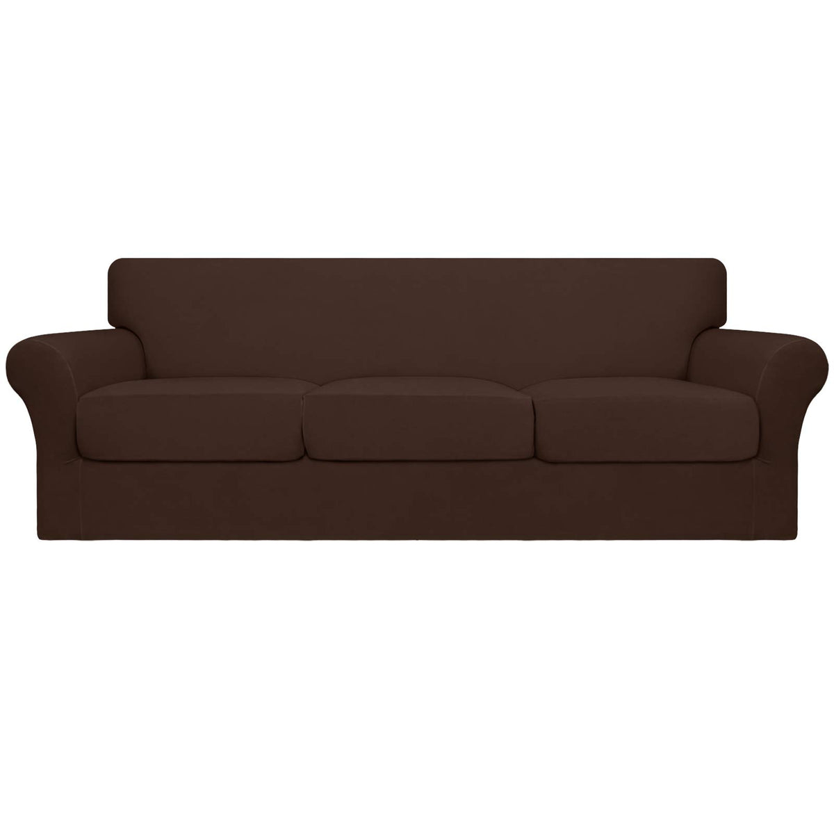 Easy-Going 4 Pieces Stretch Sofa Cover for 3 Cushion Couch Washable