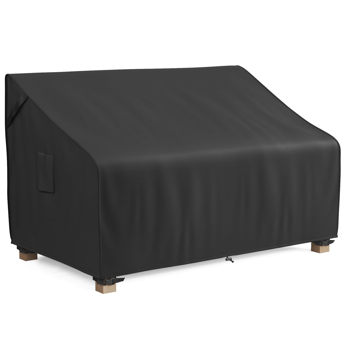 MR. COVER 3-Seater Outdoor Couch Cover Waterproof, 80 Inch Patio Furniture Cover for Sofa, Heavy Duty Polyester & Double-Stitched Seams, Classic Black