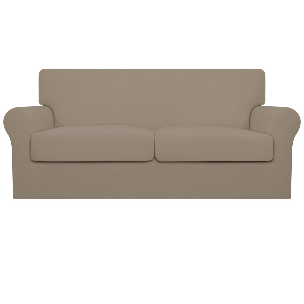 Easy-Going 4 Pieces Stretch Sofa Cover for 3 Cushion Couch Washable