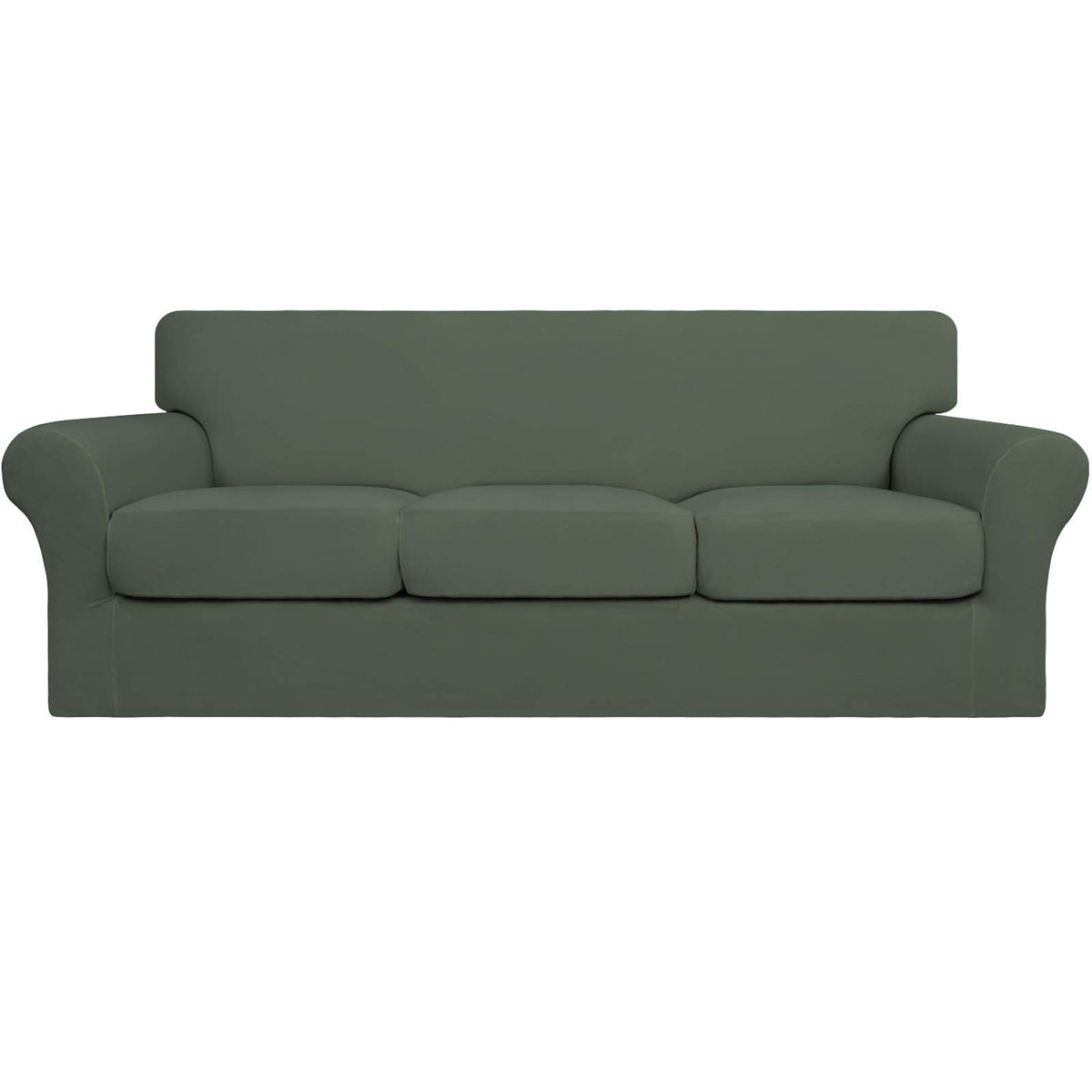 Easy-Going 4 Pieces Stretch Sofa Cover for 3 Cushion Couch Washable