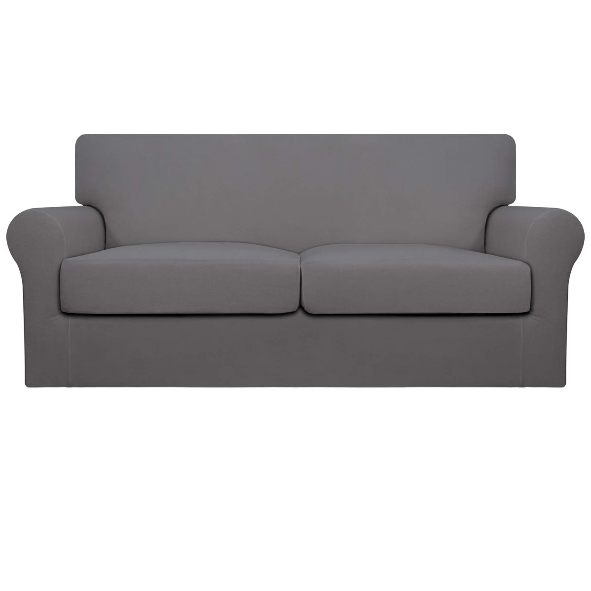 Easy-Going 4 Pieces Stretch Sofa Cover for 3 Cushion Couch Washable
