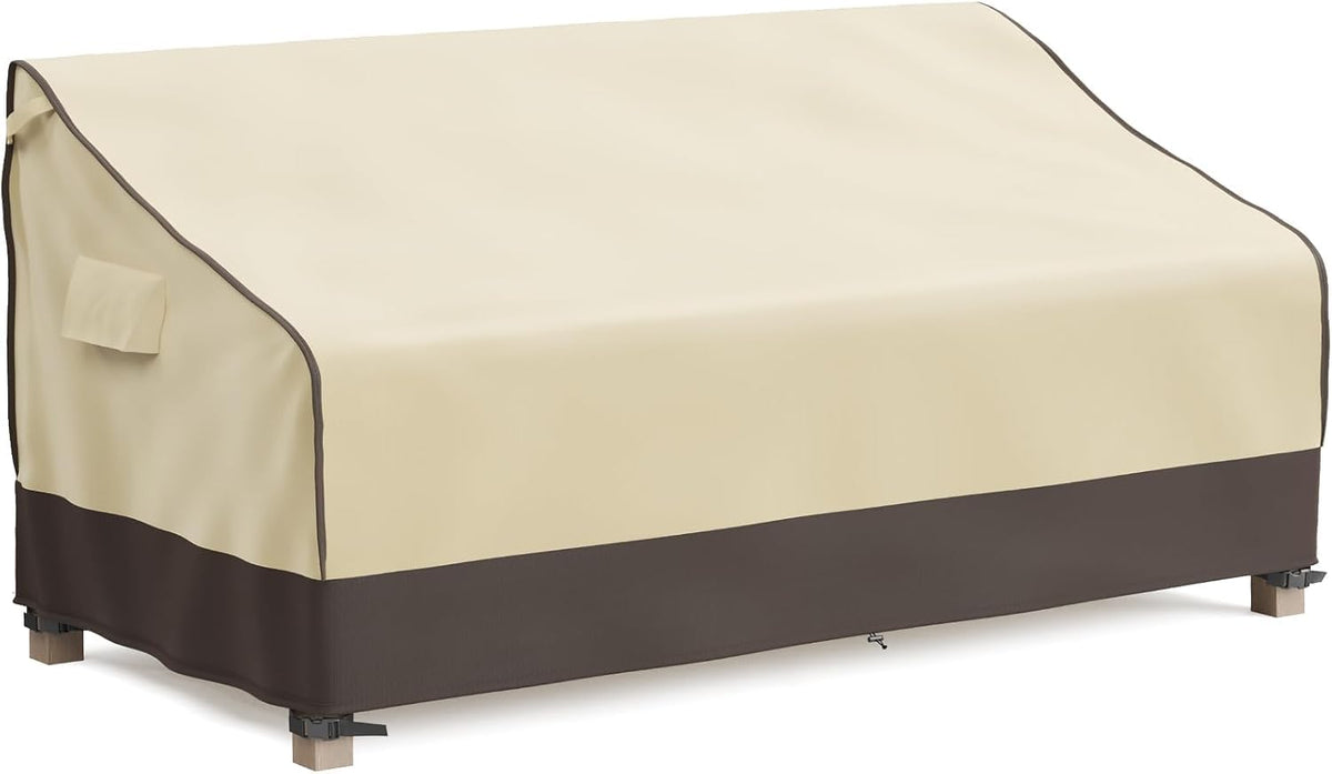 MR. COVER 3-Seater Outdoor Couch Cover Waterproof, 80 Inch Patio Furniture Cover for Sofa, Heavy Duty Polyester & Double-Stitched Seams, Classic Black