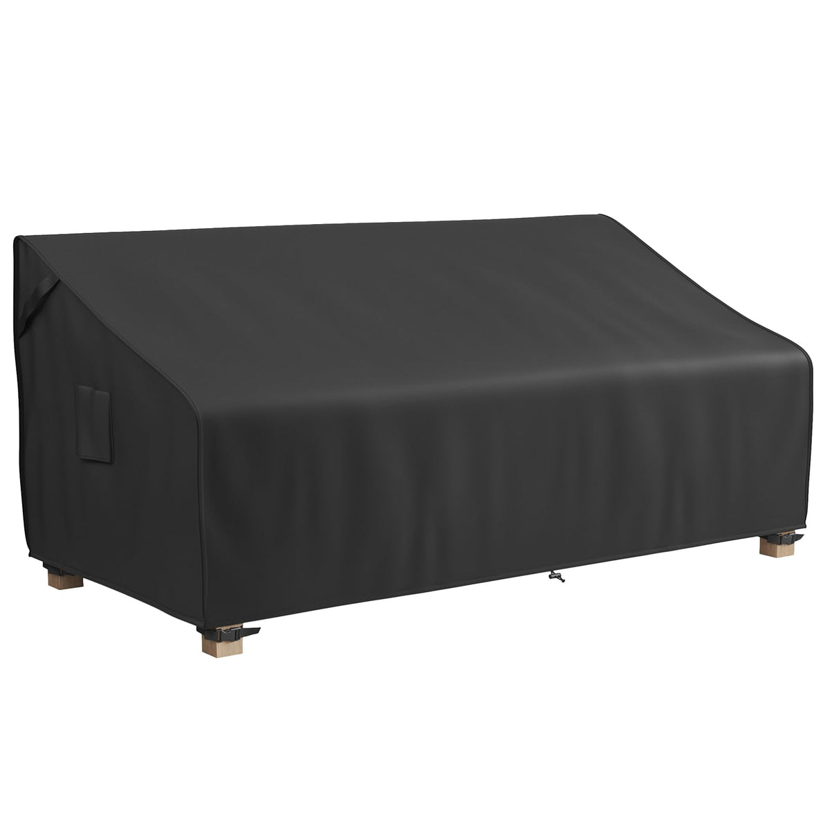 MR. COVER 3-Seater Outdoor Couch Cover Waterproof, 80 Inch Patio Furniture Cover for Sofa, Heavy Duty Polyester & Double-Stitched Seams, Classic Black