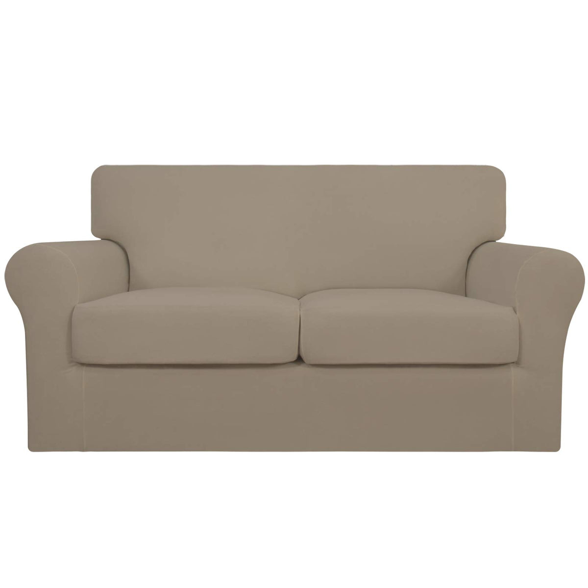 Easy-Going 4 Pieces Stretch Sofa Cover for 3 Cushion Couch Washable