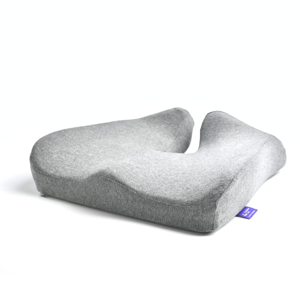 C CUSHION LAB Patented Pressure Relief Seat Cushion for Long Sitting Hours on Office/Home Chair, Car, Wheelchair - Extra-Dense Memory Foam for Hip, Tailbone, Coccyx, Sciatica - Wellness Green