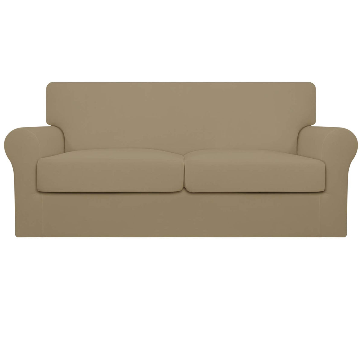 Easy-Going 4 Pieces Stretch Sofa Cover for 3 Cushion Couch Washable