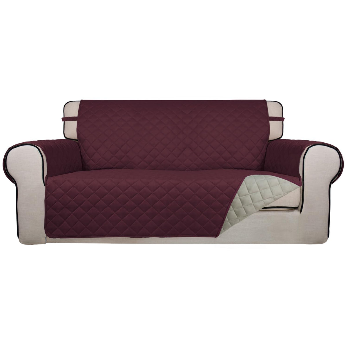 PureFit Reversible Quilted Couch Covers for Dogs Sofa Cover 4 Seater 88"