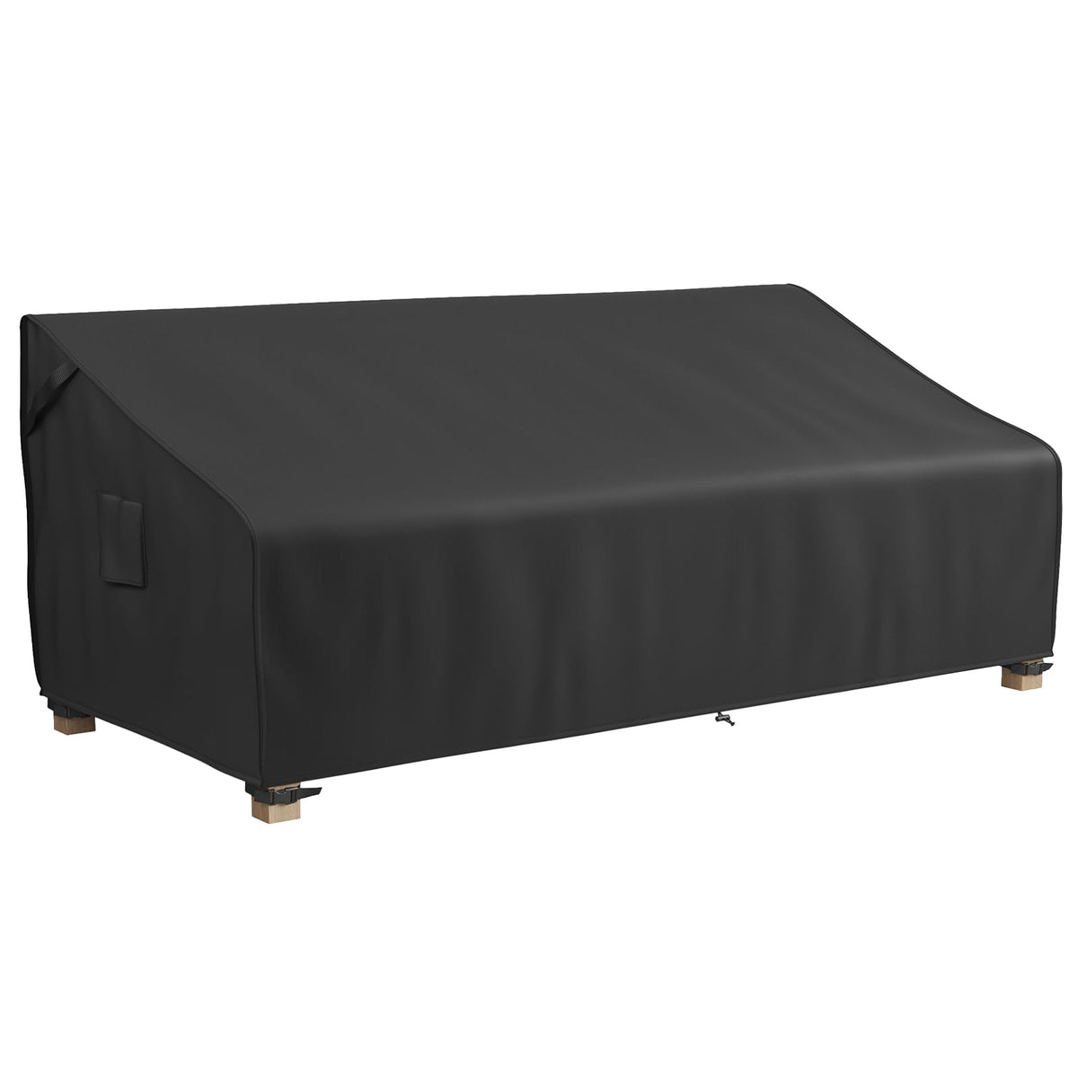 MR. COVER 3-Seater Outdoor Couch Cover Waterproof, 80 Inch Patio Furniture Cover for Sofa, Heavy Duty Polyester & Double-Stitched Seams, Classic Black