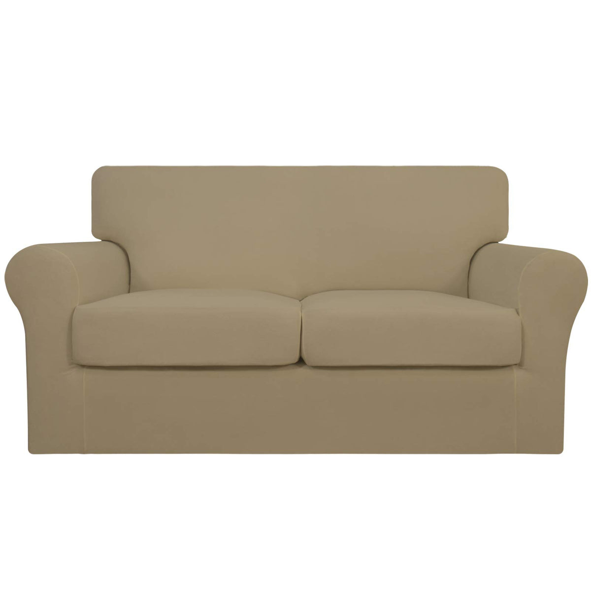Easy-Going 4 Pieces Stretch Sofa Cover for 3 Cushion Couch Washable