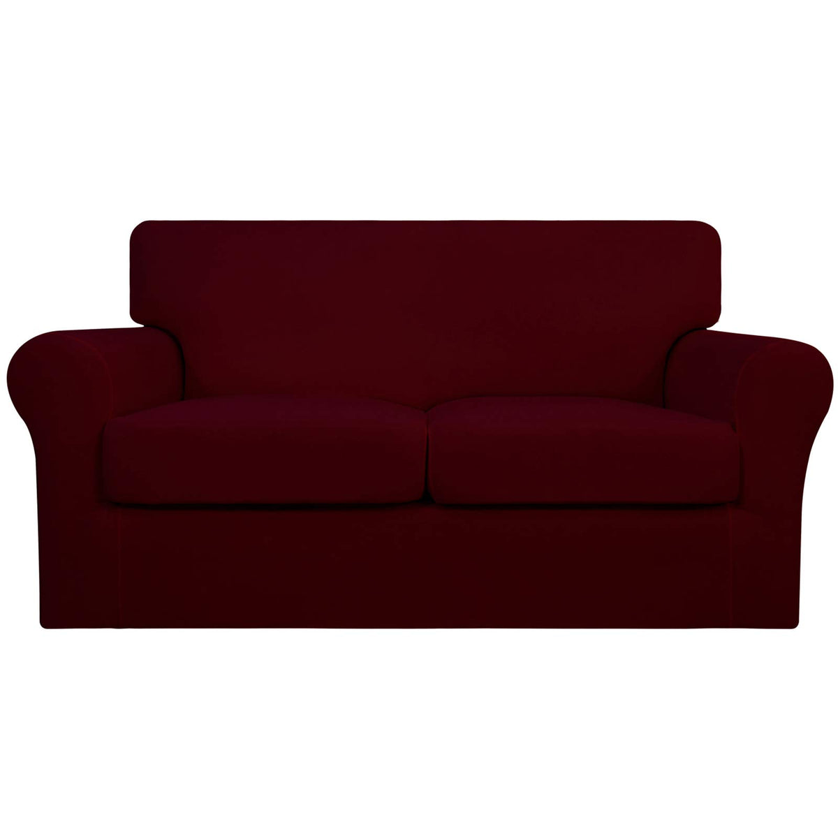 Easy-Going 4 Pieces Stretch Sofa Cover for 3 Cushion Couch Washable