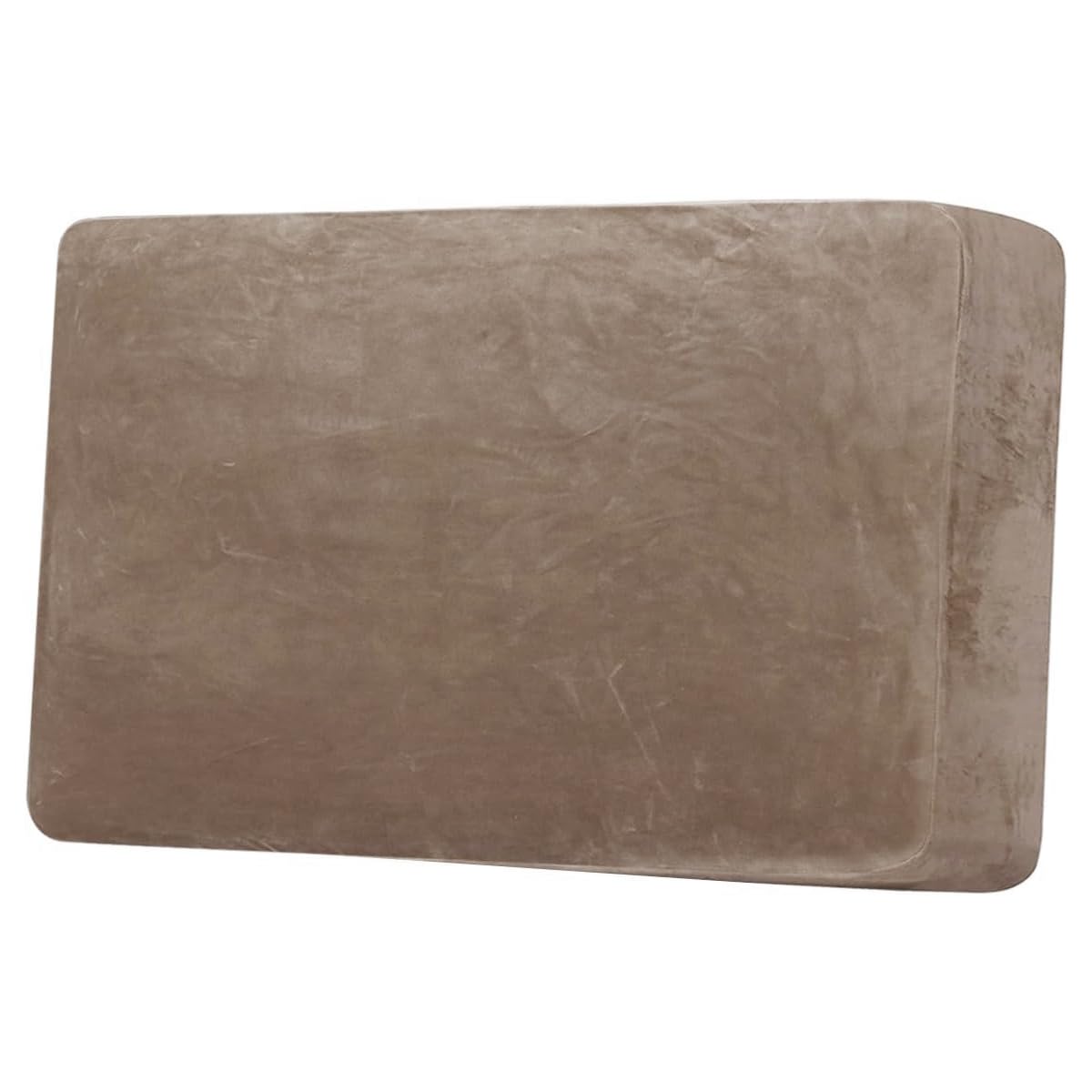 H.VERSAILTEX Velvet Stretch Couch Cushion Cover Plush Cushion Slipcover for Chair Loveseat Sofa Cushion Furniture Protector Seat Cushion Sofa Cover (2 Piece Large Sofa Cushion Covers, Ivory)