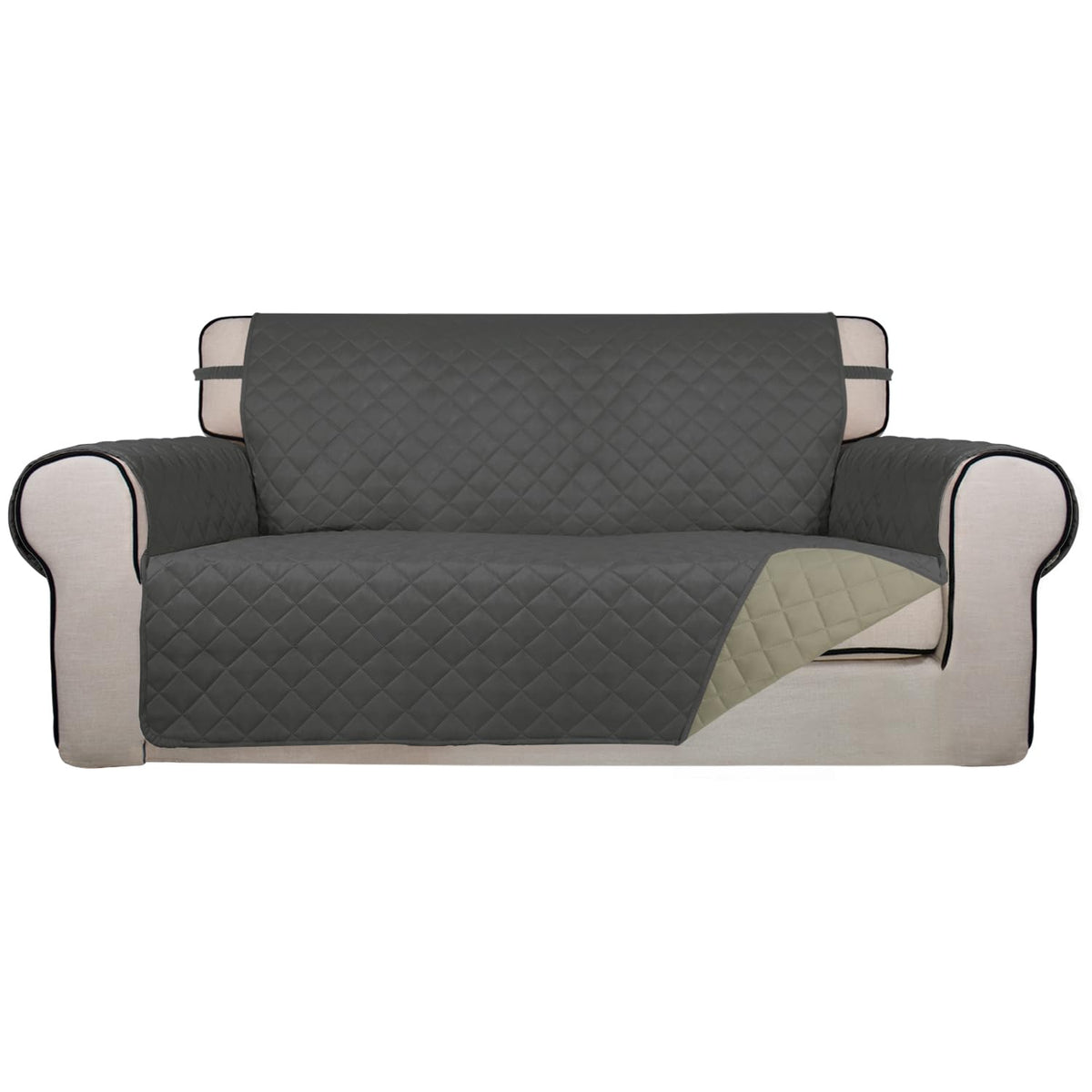 PureFit Reversible Quilted Sofa Cover Dog Couch Covers for Sofa, 66 in